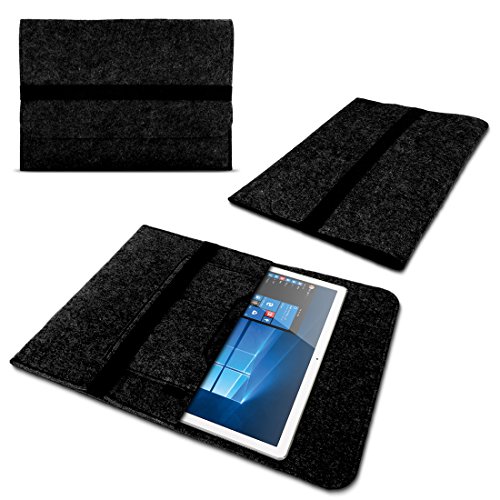 Schutzhülle kompatibel für Lenovo IdeaPad Duet 3i Sleeve Tasche Hülle Filz Case Notebook Cover Etui, Farbe:Dunkel Grau von Nauci