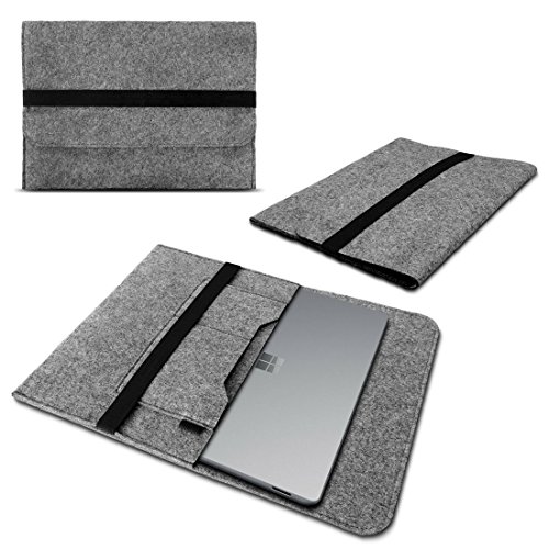 Schutzhülle kompatibel mit Microsoft Surface Laptop 5 13,5 Zoll Filz Tasche Sleeve Hülle Laptop Cover Notebook Case, Farben:Grau von Nauci