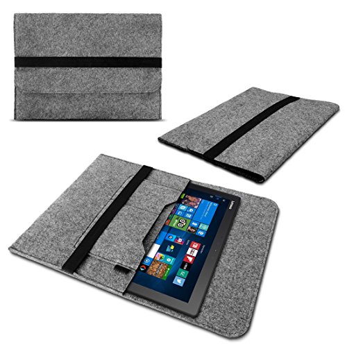 Tablet Schutzhülle kompatibel für Wortmann Terra Pad 1162 11,6 Zoll Tasche aus Filz mit Innentaschen Sleeve Hülle Cover Schutz Case, Farbe:Grau von Nauci