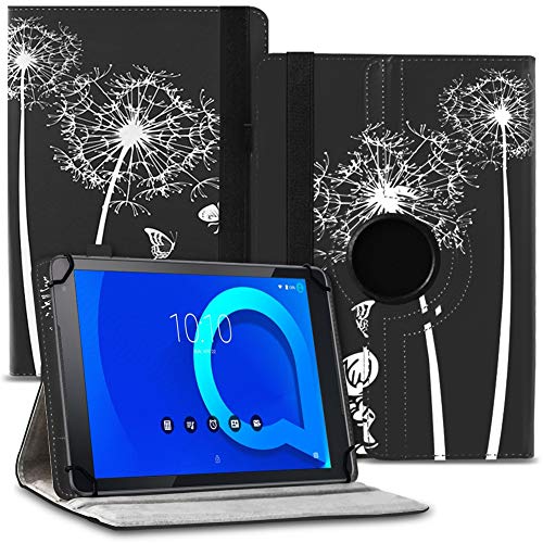 Universal Tablet Schutzhülle kompatibel für Alcatel 3T 8 aus Kunstleder Hülle Tasche Standfunktion 360° Drehbar Cover Case, Farbe:Motiv 8 von Nauci