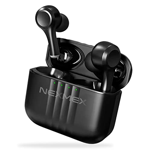Bluetooth 5.2 Kopfhörer kompatibel mit Apple iPhone In-Ear Kabellos ANC Wireless Headset, Smartphone:Apple iPhone 13, Farben:Schwarz von Naukita