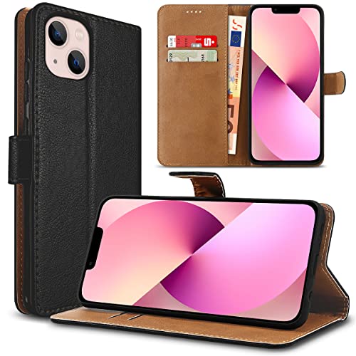 Handyhülle passend für Apple iPhone 13 / Pro/Pro Max/Mini Tasche Smartphone Schwarz Handy Case Flip Cover Hülle Klapphülle Schwarz, Smartphone:Apple iPhone 13 Handyhülle passend für Apple iPhone 13 / Pro/Pro Max/Mini Tasche Smartphone Schwarz Handy Case Flip Cover Hülle Klapphülle Schwarz, Smartphone:Apple iPhone 13 von Naukita