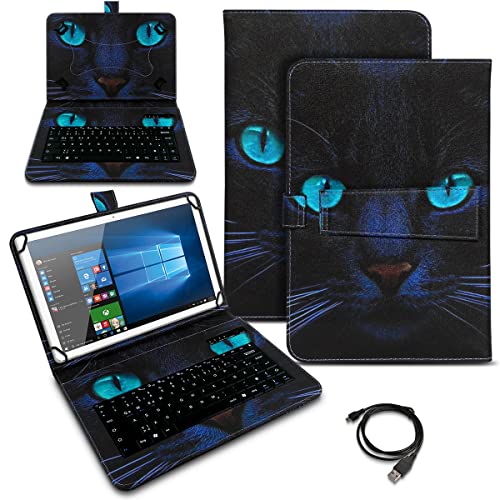 Naukita Schutzhülle QWERTZ Bluetooth Tastatur kompatibel mit Nokia T20 T21 Hülle Cover Tablet Tasche Case Keyboard kabellos Ultra deutsches Layout, Farben:Motiv 3 von Naukita