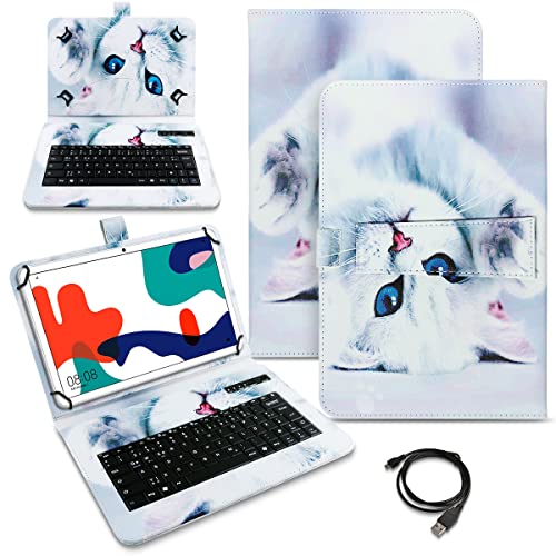 Naukita Schutzhülle QWERTZ Bluetooth Tastatur kompatibel mit Xiaomi Redmi Pad Hülle Cover Tablet Tasche Case Keyboard kabellos Ultra deutsches Layout, Farben:Motiv 4 von Naukita