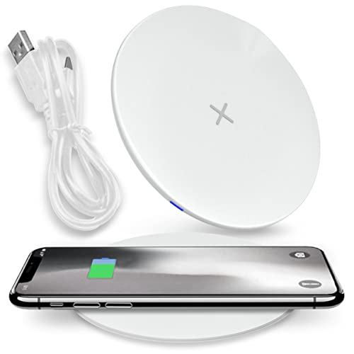 Qi induktive Ladestation Kabellos 15W 10W 5W kompatibel mit Gigaset GX6 Pro GX4 Pro Wireless Charger, Modell:M09_15W_Weiß Qi induktive Ladestation Kabellos 15W 10W 5W kompatibel mit Gigaset GX6 Pro GX4 Pro Wireless Charger, Modell:M09_15W_Weiß von Naukita