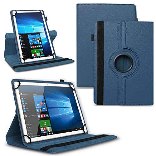 Tablet Schutzhülle kompatibel mit Acer Iconia Tab P10-11 10.4 Zoll aus Kunstleder Hülle Tasche Standfunktion 360° Drehbar Schutz Cover Case, Farben:Blau von Naukita