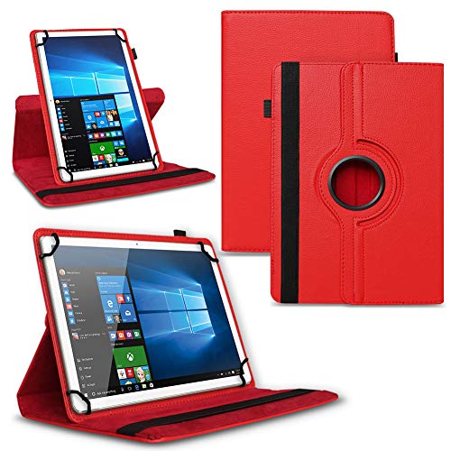 Tablet Schutzhülle kompatibel mit Acer Iconia Tab P10-11 10.4 Zoll aus Kunstleder Hülle Tasche Standfunktion 360° Drehbar Schutz Cover Case, Farben:Rot von Naukita