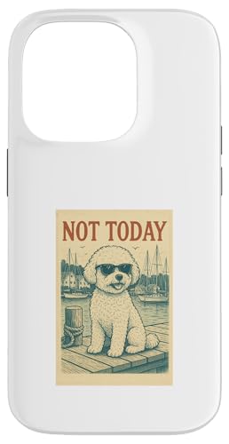 Bichon Not Today Cool Nautical Print Bichon Frisé Hülle für iPhone 14 Pro von Nautical Dog Prints