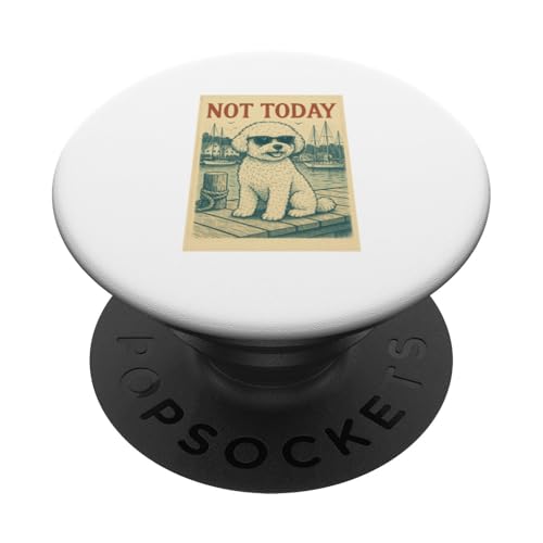 Bichon Not Today Cool Nautical Print Bichon Frisé PopSockets Klebender PopGrip Bichon Not Today Cool Nautical Print Bichon Frisé PopSockets Klebender PopGrip von Nautical Dog Prints