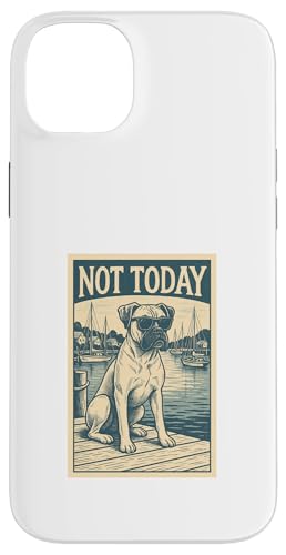 Boxer Dog Not Today Coole Boxershorts mit nautischem Aufdruck Hülle für iPhone 14 Plus Boxer Dog Not Today Coole Boxershorts mit nautischem Aufdruck Hülle für iPhone 14 Plus von Nautical Dog Prints