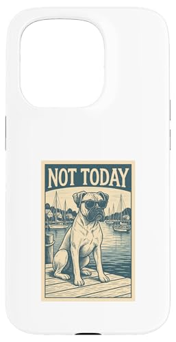 Boxer Dog Not Today Coole Boxershorts mit nautischem Aufdruck Hülle für iPhone 15 Pro Boxer Dog Not Today Coole Boxershorts mit nautischem Aufdruck Hülle für iPhone 15 Pro von Nautical Dog Prints
