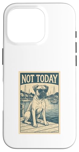 Boxer Dog Not Today Coole Boxershorts mit nautischem Aufdruck Hülle für iPhone 16 Pro Boxer Dog Not Today Coole Boxershorts mit nautischem Aufdruck Hülle für iPhone 16 Pro von Nautical Dog Prints