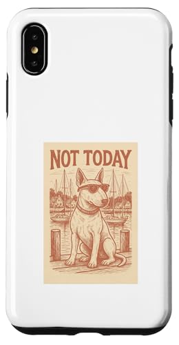 Bullterrier Not Today Cool Dog Nautischer Druck Hülle für iPhone XS Max von Nautical Dog Prints