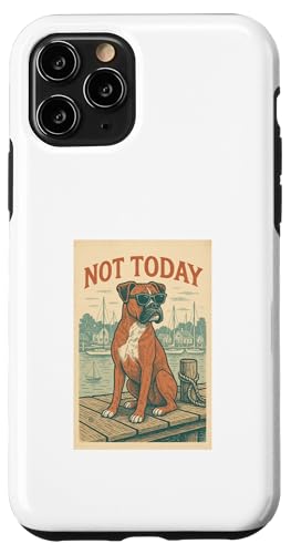 Cooles nautisches Motiv „Boxer Dog Not Today“ Hülle für iPhone 11 Pro Cooles nautisches Motiv „Boxer Dog Not Today“ Hülle für iPhone 11 Pro von Nautical Dog Prints