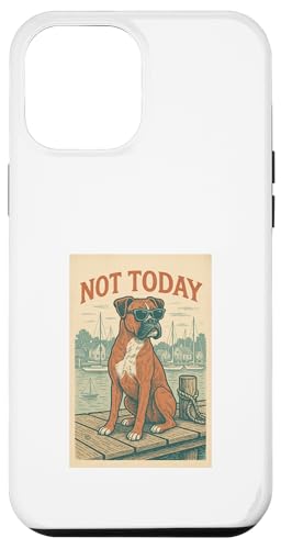 Cooles nautisches Motiv „Boxer Dog Not Today“ Hülle für iPhone 12 Pro Max von Nautical Dog Prints