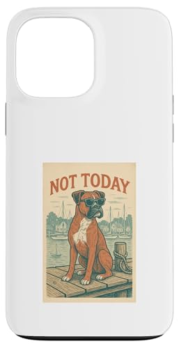 Cooles nautisches Motiv „Boxer Dog Not Today“ Hülle für iPhone 13 Pro Max Cooles nautisches Motiv „Boxer Dog Not Today“ Hülle für iPhone 13 Pro Max von Nautical Dog Prints