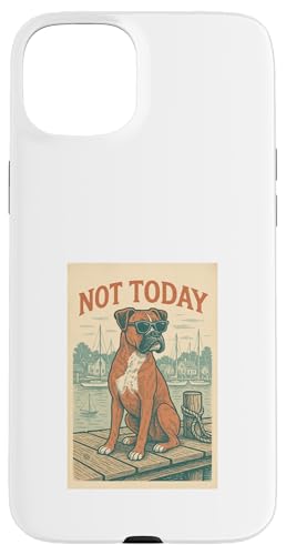 Cooles nautisches Motiv „Boxer Dog Not Today“ Hülle für iPhone 15 Plus Cooles nautisches Motiv „Boxer Dog Not Today“ Hülle für iPhone 15 Plus von Nautical Dog Prints