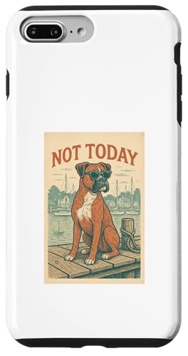 Cooles nautisches Motiv „Boxer Dog Not Today“ Hülle für iPhone 7 Plus/8 Plus von Nautical Dog Prints