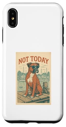Cooles nautisches Motiv „Boxer Dog Not Today“ Hülle für iPhone XS Max Cooles nautisches Motiv „Boxer Dog Not Today“ Hülle für iPhone XS Max von Nautical Dog Prints