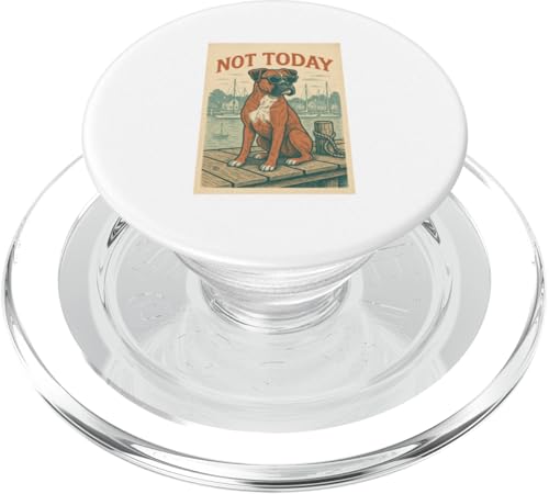 Cooles nautisches Motiv „Boxer Dog Not Today“ PopSockets PopGrip für MagSafe von Nautical Dog Prints