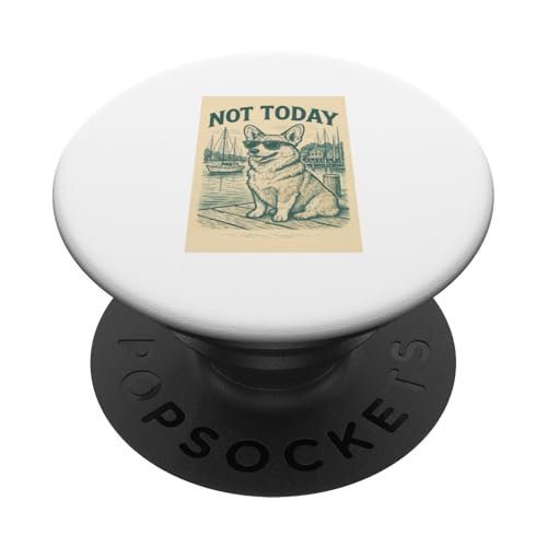Corgi Not Today Cooler Welsh Corgi mit nautischem Aufdruck PopSockets Klebender PopGrip Corgi Not Today Cooler Welsh Corgi mit nautischem Aufdruck PopSockets Klebender PopGrip von Nautical Dog Prints