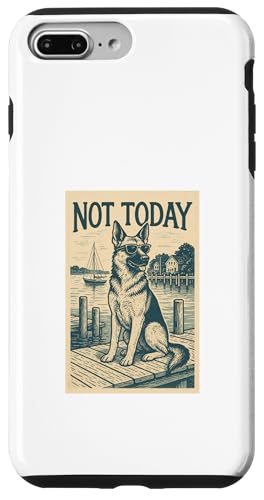 Deutscher Schäferhund Not Today cooler nautischer Druck Hülle für iPhone 7 Plus/8 Plus von Nautical Dog Prints