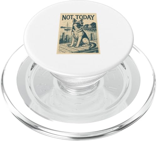 Deutscher Schäferhund Not Today cooler nautischer Druck PopSockets PopGrip für MagSafe von Nautical Dog Prints