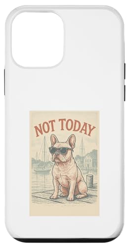 French Bulldog Not Today Cooler Frenchie mit nautischem Aufdruck Hülle für iPhone 12 mini von Nautical Dog Prints