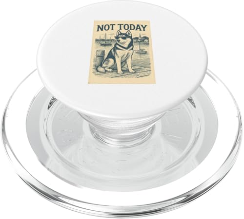 Husky Not Today Cool Nautischer Druck Sibirischer Husky PopSockets PopGrip für MagSafe von Nautical Dog Prints