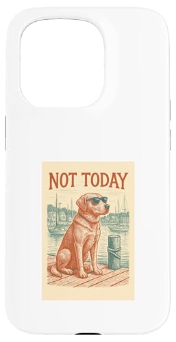 Labrador Not Today Nautischer Druck Golden Labrador Retriever Hülle für iPhone 15 Pro Labrador Not Today Nautischer Druck Golden Labrador Retriever Hülle für iPhone 15 Pro von Nautical Dog Prints