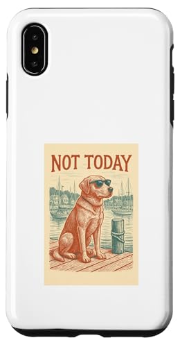 Labrador Not Today Nautischer Druck Golden Labrador Retriever Hülle für iPhone XS Max von Nautical Dog Prints