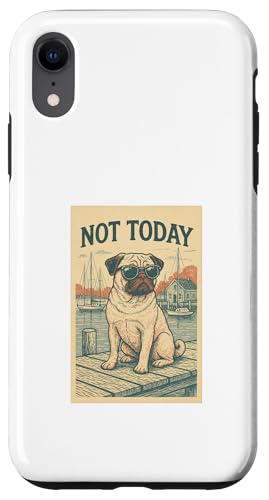 Mops Not Today Cool Dog Nautischer Mops Hülle für iPhone XR von Nautical Dog Prints