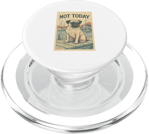 Mops Not Today Cool Dog Nautischer Mops PopSockets PopGrip für MagSafe von Nautical Dog Prints