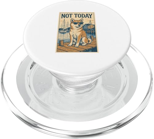 Shiba Inu Not Today Cool Dog Nautischer Druck PopSockets PopGrip für MagSafe von Nautical Dog Prints