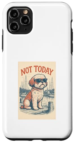 Shih Tzu Not Today Cooler nautischer Aufdruck Hülle für iPhone 11 Pro Max von Nautical Dog Prints
