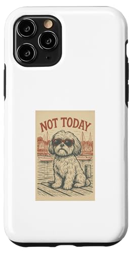 Shih Tzu Not Today Cooler nautischer Aufdruck Hülle für iPhone 11 Pro von Nautical Dog Prints