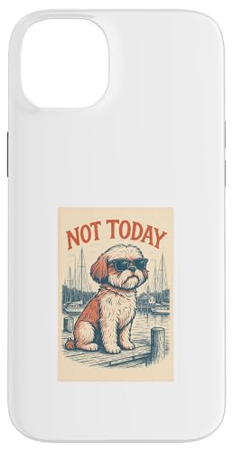 Shih Tzu Not Today Cooler nautischer Aufdruck Hülle für iPhone 14 Plus Shih Tzu Not Today Cooler nautischer Aufdruck Hülle für iPhone 14 Plus von Nautical Dog Prints