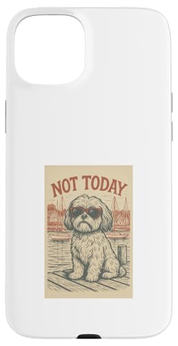 Shih Tzu Not Today Cooler nautischer Aufdruck Hülle für iPhone 15 Plus Shih Tzu Not Today Cooler nautischer Aufdruck Hülle für iPhone 15 Plus von Nautical Dog Prints