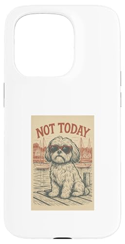 Shih Tzu Not Today Cooler nautischer Aufdruck Hülle für iPhone 15 Pro von Nautical Dog Prints