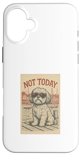 Shih Tzu Not Today Cooler nautischer Aufdruck Hülle für iPhone 16 Plus von Nautical Dog Prints