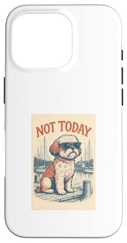 Shih Tzu Not Today Cooler nautischer Aufdruck Hülle für iPhone 16 Pro von Nautical Dog Prints