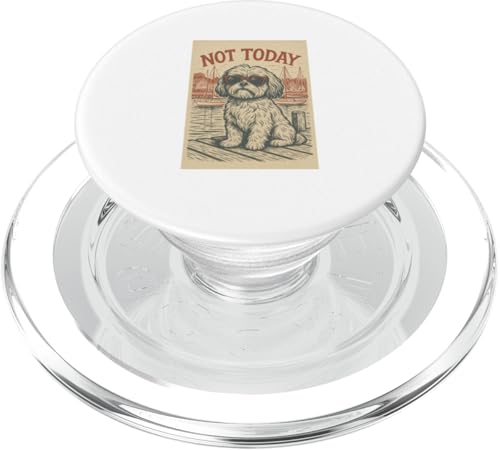 Shih Tzu Not Today Cooler nautischer Aufdruck PopSockets PopGrip für MagSafe von Nautical Dog Prints