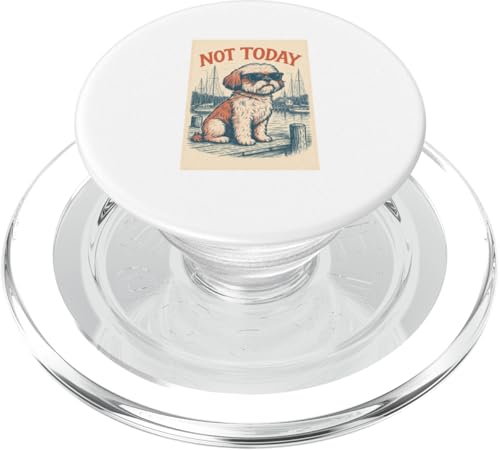 Shih Tzu Not Today Cooler nautischer Aufdruck PopSockets PopGrip für MagSafe von Nautical Dog Prints