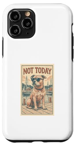 Staffordshire Bull Terrier Nicht heute Nautical Print Staffy Hülle für iPhone 11 Pro von Nautical Dog Prints