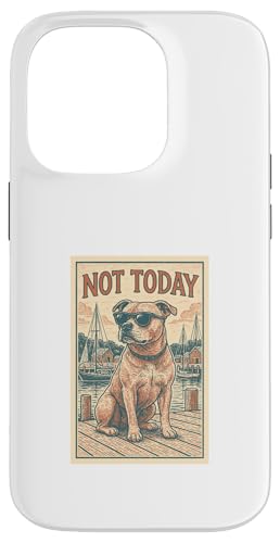 Staffordshire Bull Terrier Nicht heute Nautical Print Staffy Hülle für iPhone 14 Pro Staffordshire Bull Terrier Nicht heute Nautical Print Staffy Hülle für iPhone 14 Pro von Nautical Dog Prints