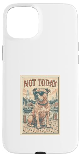 Staffordshire Bull Terrier Nicht heute Nautical Print Staffy Hülle für iPhone 15 Plus von Nautical Dog Prints