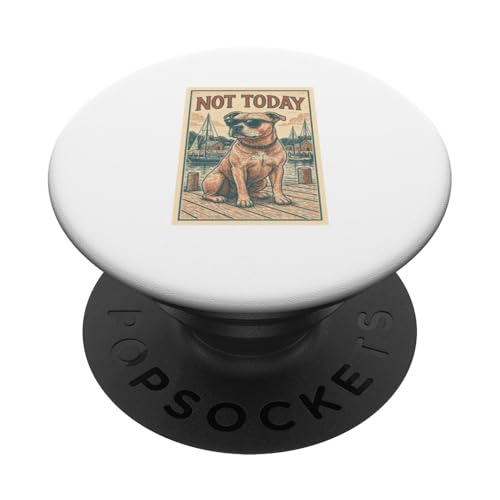 Staffordshire Bull Terrier Nicht heute Nautical Print Staffy PopSockets Klebender PopGrip von Nautical Dog Prints