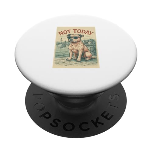 Staffordshire Bull Terrier Not Today Cooler nautischer Aufdruck PopSockets Klebender PopGrip von Nautical Dog Prints