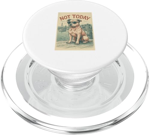 Staffordshire Bull Terrier Not Today Cooler nautischer Aufdruck PopSockets PopGrip für MagSafe von Nautical Dog Prints