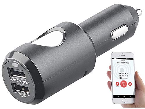 NavGear Auto Alarm: Kfz-Notruf-System, Panik-Taste, GPS-Koordinaten-Übermittlung, für 12 V (Kfz Notrufsystem, Kfz USB Adapter, Apple iPhone Ladekabel) von NavGear